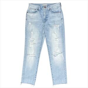MADEWELL The Perfect Vintage Jean High Rise Raw Hem Ripped/Distressed Size 27